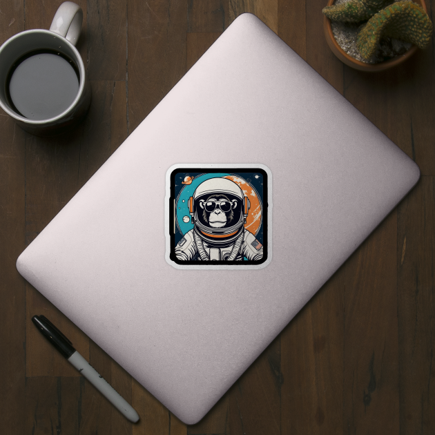astronaut monkey with sunglasses by Majkel&Majkel